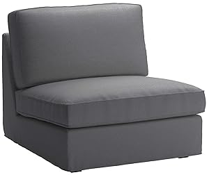 Cotton IKEA Kivik Chair 1 Seater Sofa Cover Replacement. Kivik Armchair Slipcover, Or One Seat Sofa Cover (Darker Gray)