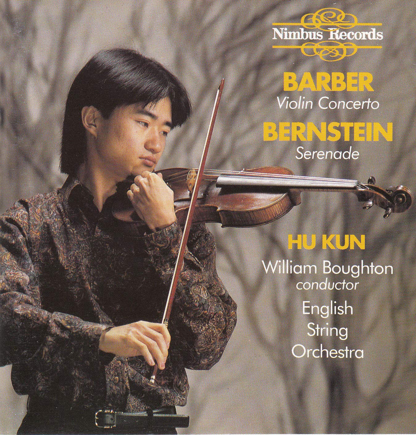 BarberViolin Concerto Hu Kun, Samuel Barber, Leonard Bernstein