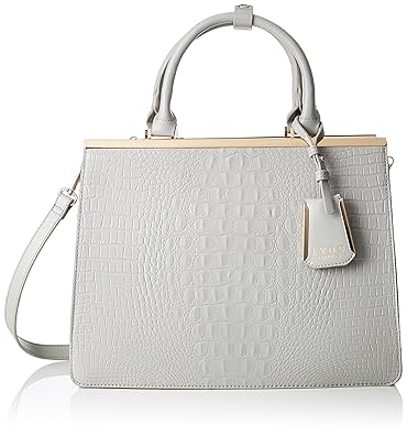 LYDC London Womens Miranda Satchel Grey - Light Grey
