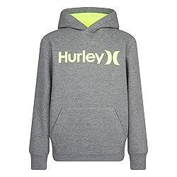 Hurley Boys Pop Core Fleece Pullover, Dark Grey