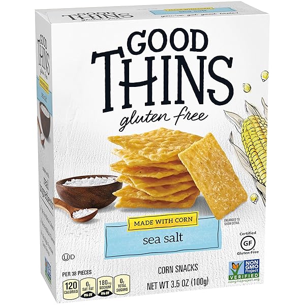 GOOD THINS SEA SALT CORN SNACKS GLUTEN FREE CRACKERS, 3.5 OZ