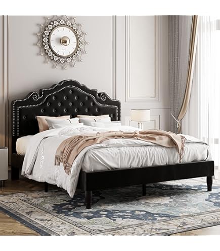 Amazon.com: acme Versailles Queen Bed, Antique Platinum
