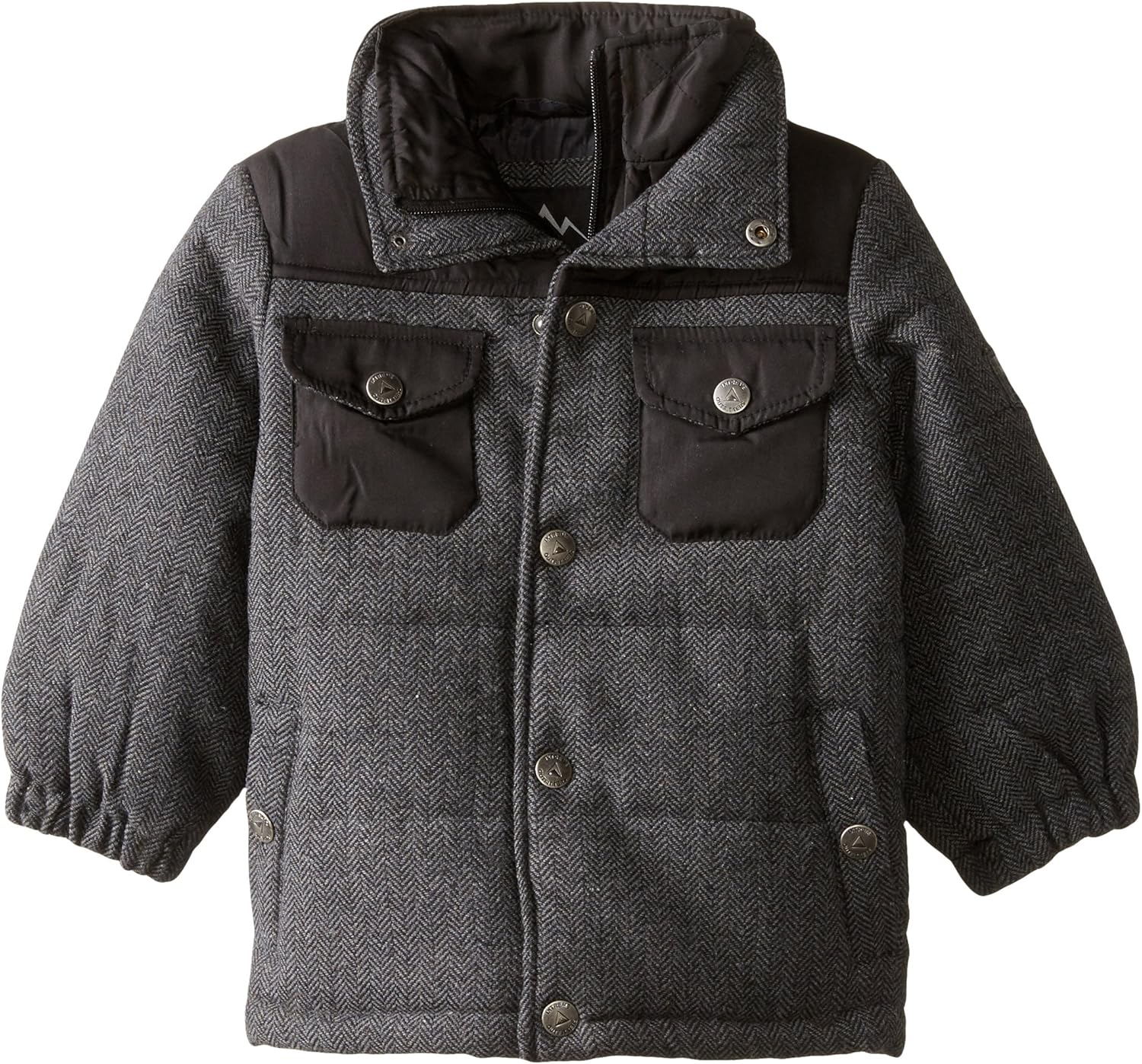 iXtreme Little Boys' Polyester Filled Faux Wool Puffer Coat: Clothing