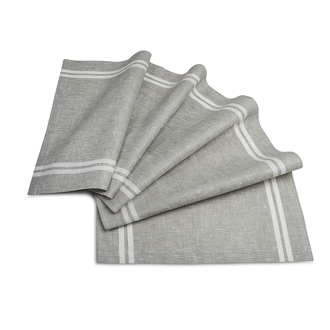 Leinen Tischläufer - Läufer - Tischband - Tischtuch - Farbe Grau - 50 x 150 cm /Varvara Home 1710