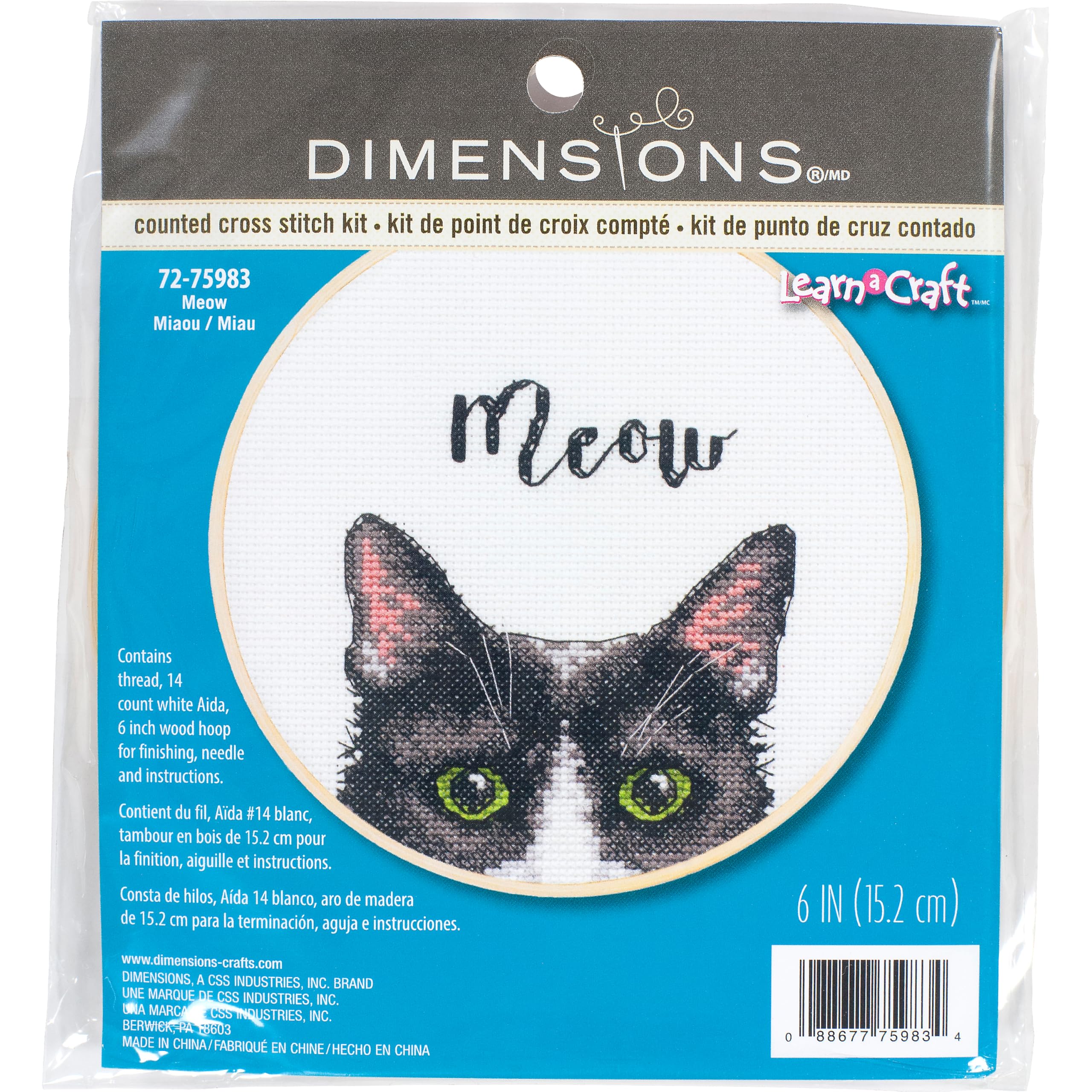 Dimensions X Stitch Kit Meow, Multi