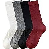 Arukora Women's Ribbed Slouch Socks Cotton Blend Crew Sock Styling Shoe Size 5-9