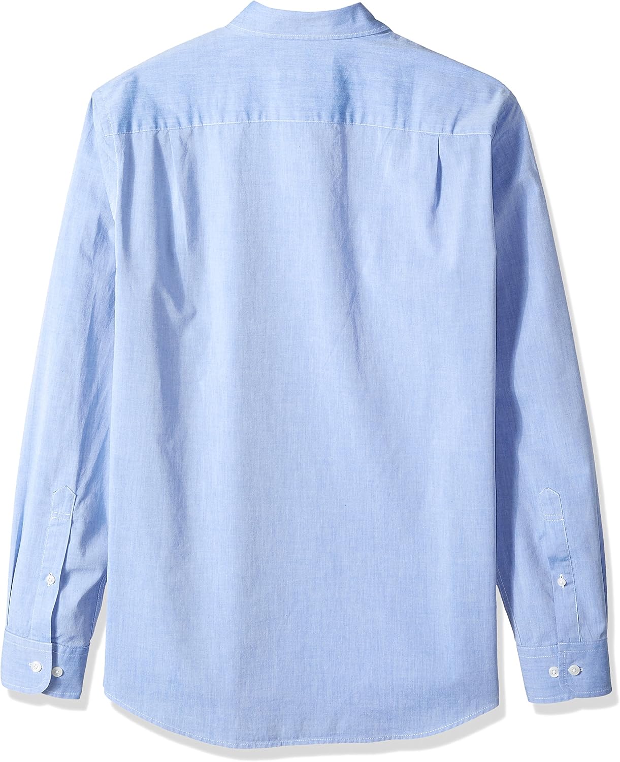  Essentials Men's Slim-Fit Long-Sleeve Solid Casual Poplin Shirt: Clothing