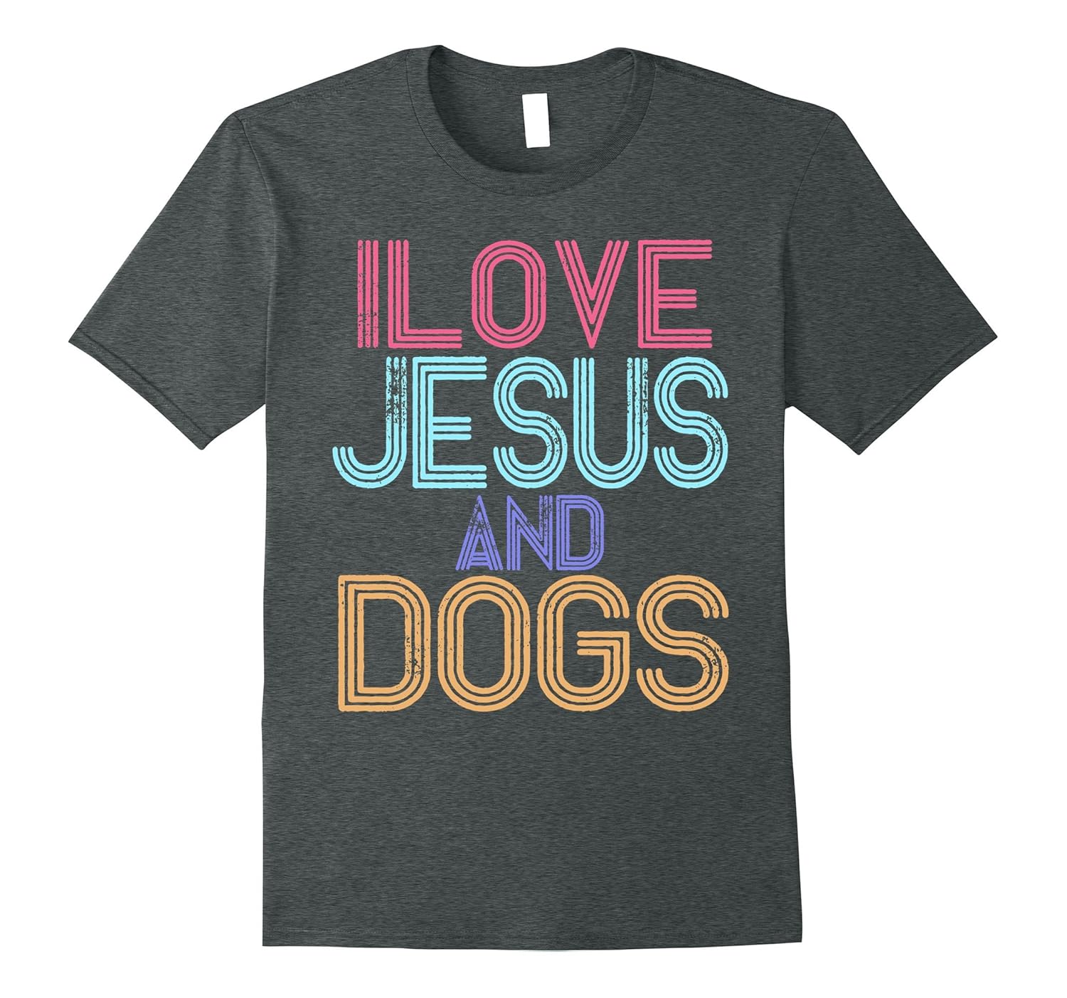 I Love Jesus And Dogs T-Shirt Cool Gift TShirt-ANZ