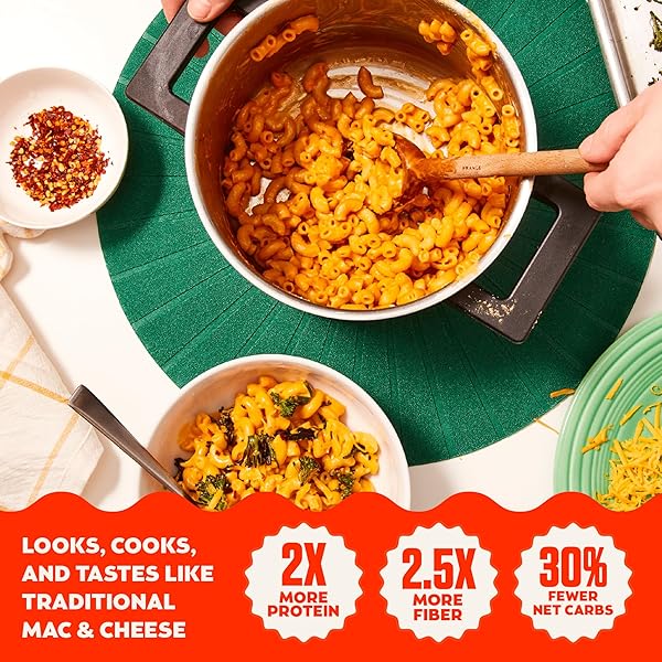 BANZA ELBOWS & CLASSIC CHEDDAR MAC AND CHEESE – HIGH PROTEIN, GLUTEN FREE, AND LOWER CARB PROTEIN MAC AND CHEESE – 5.5OZ
