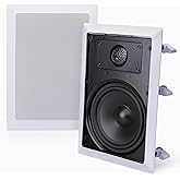 Pyle 150 Watts 5.25'' In-Wall / In-Ceiling Stereo Speakers - 2-Way Flush Mount Stereo Sound Speakers | 5-1/4'' Midbass Speaker - White (Pair)
