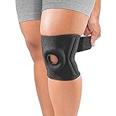 MUELLER Sports Medicine Adjustable Premium Knee Stabilizer with Padded Support, Knee Pain Relief Support for Men and Women, Ideal for Arthritis, Sprains, Black, One Size