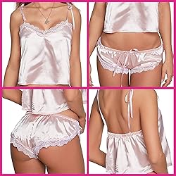 Besame Babydoll Women Sexy Lingerie Shiny Satin