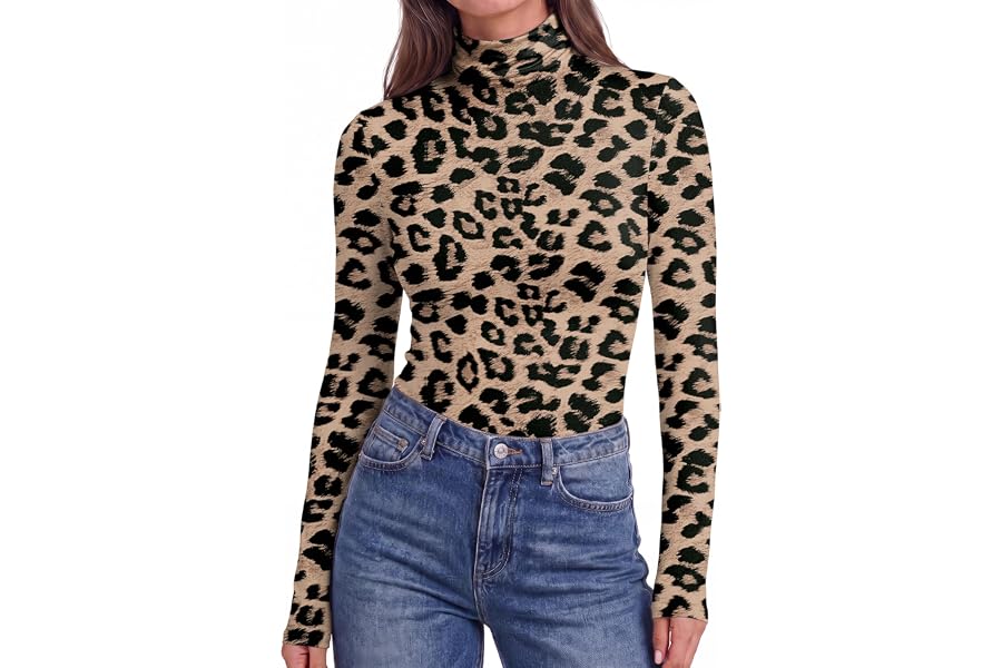 Ekouaer Womens Turtleneck Long Sleeve Shirts Basic Thermal Underwear Tops | Soft Stretchy, Slim Fit Undershirt, Lightweight Base Layer Top, Basic Thermal Tee, Fall Fashion Winter Clothes