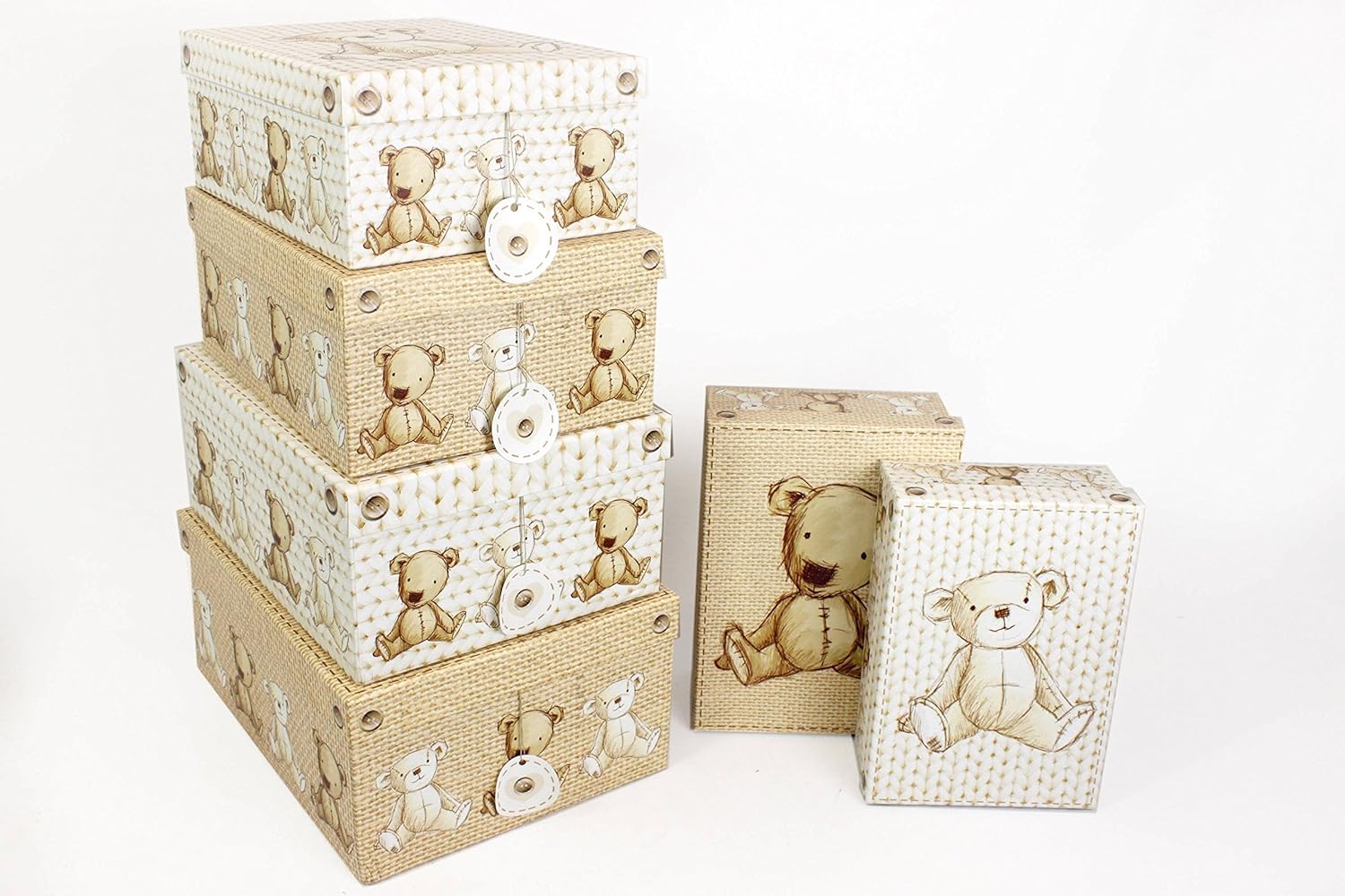 Teddy Bear Design Hard Cardboard Kids Storage Gift Box with Lid (XX