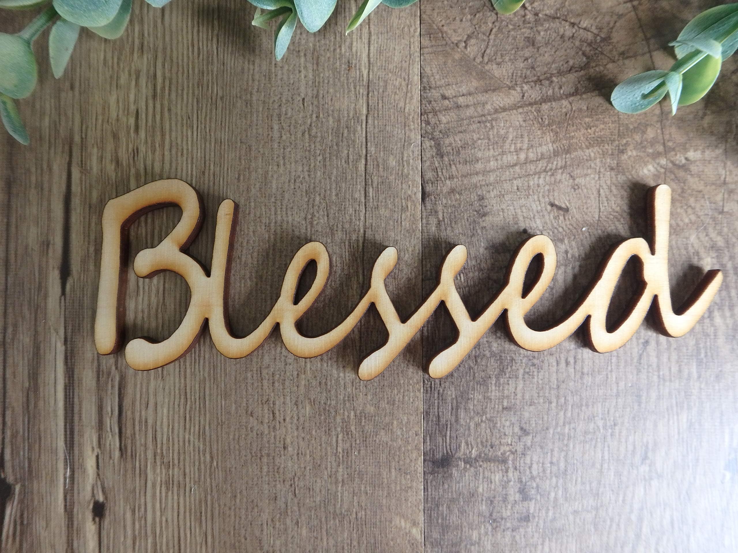 Blessed wood cutouts, fall plate decorations