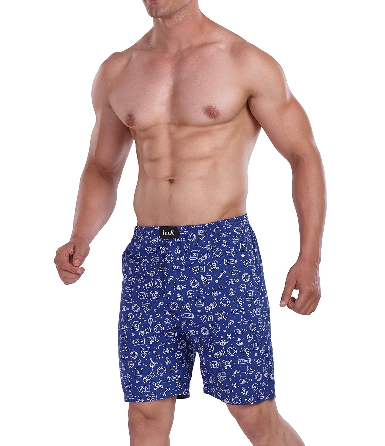 fcuk men's cotton lounge shorts