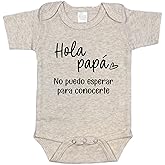 Pineapple Pancake Kids Hola Papá Spanish Pregnany Announcement Infant Bodysuit - Gift for New Dad to Be - Surprise Daddy Gift