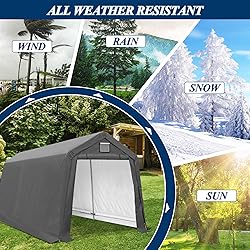 COVERONICS 7' x 12' Outdoor Storage Shed - Heavy