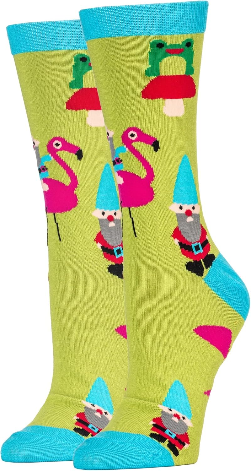 JYinstyle Funny Novelty Socks Womens Crew Party Gnomes