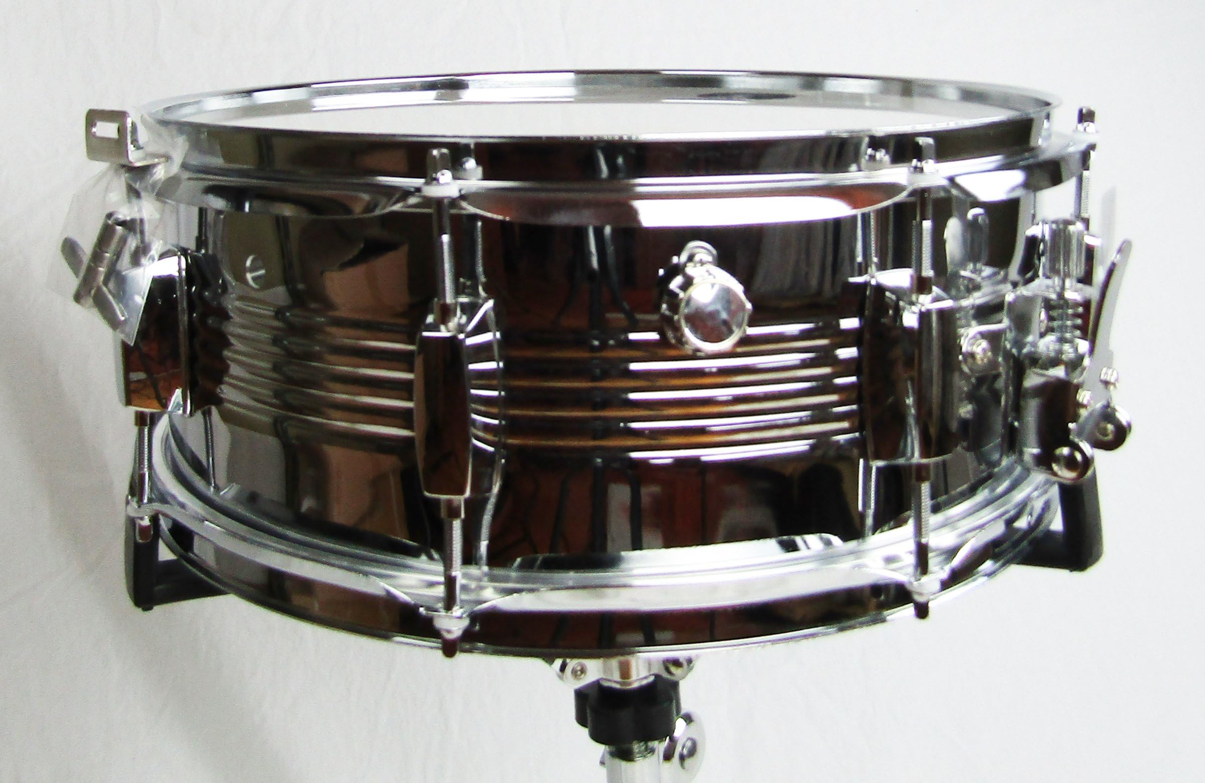Snare Drum Steel Shell 14" x 5.5" Chrome- Great for Students FREE sticks and key