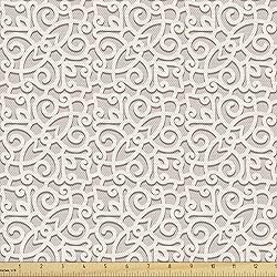 Ambesonne Neutral Color Fabric by The