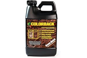COLORBACK Brown Mulch Dye, 6,400 Square Feet Coverage – Mulch Colorant for Landscaping & Garden Beds, Wood Mulch Dye, Mulch Color Restorer & Playground Bark Mulch, Eco-Friendly Mulch Paint – 1/2-Gallon