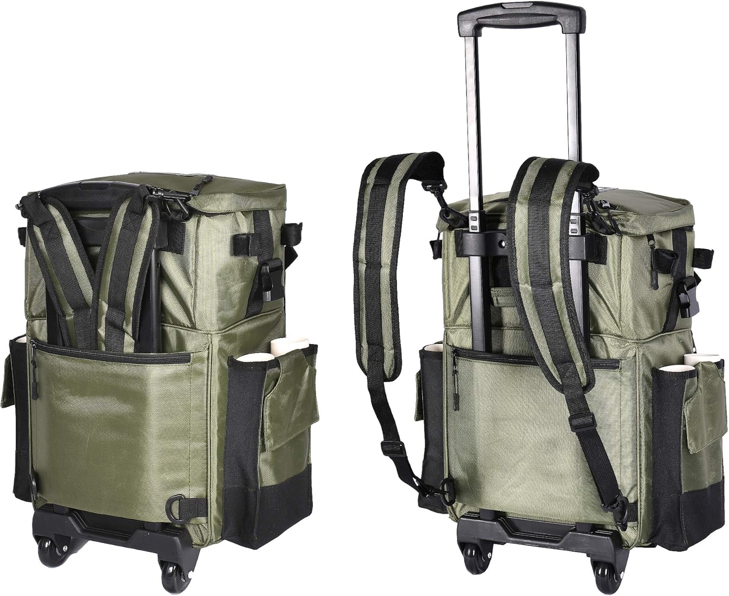 The X-Large 'Recon' Rolling Fishing Backpack, Tackle Box Storage Bag - Non-Corrosive Fishing Tackle Bag with (5X) 3650 Boxes - Fisherman Gifts for Men, Tackle Bags, Backpacks and Tackle Box Organizer: Sports & Outdoors