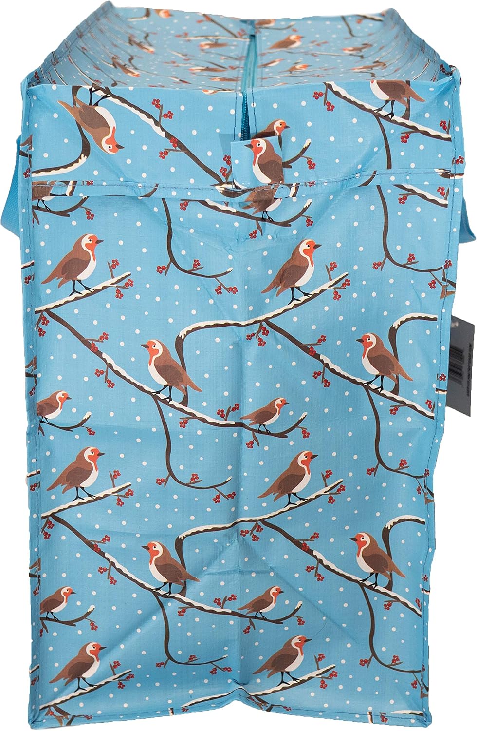 Happy Planet Giftshop Large Jumbo Storage Bag with Zip 58 x 47 x 30cm 80l (Winter Robins Christmas Xmas Design) (Pack of 3) - Image 4