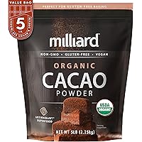 Milliard Organic Raw Cacao Powder / Non-GMO and Gluten-Free (5 lbs)