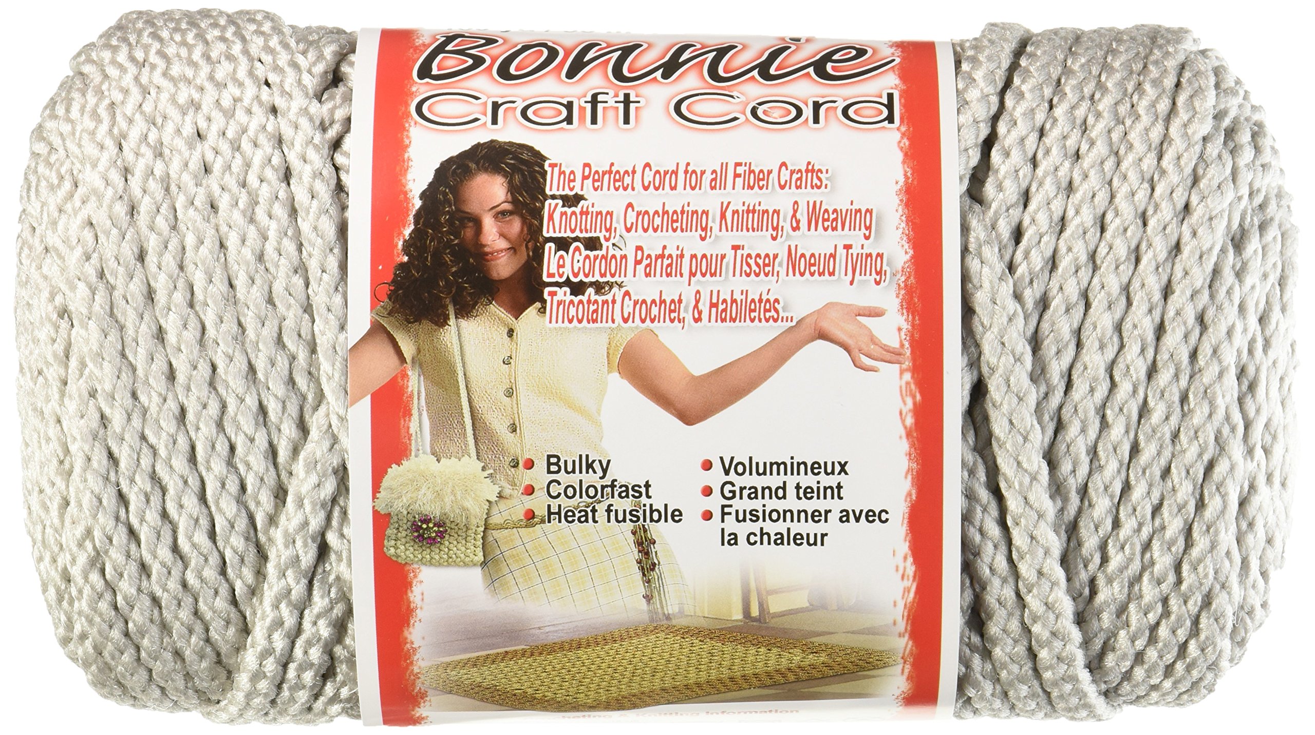 Pepperell polyolefin fiber Bonnie Macrame Craft Cord 6 mmx 100 yard-Shadow Gray