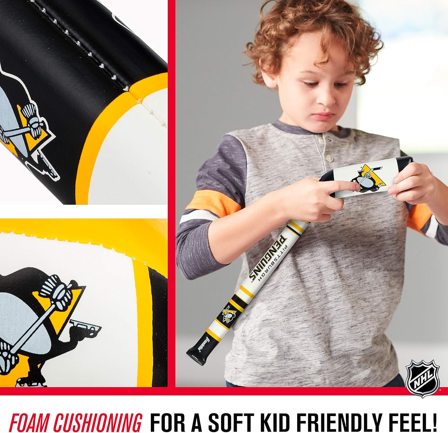Franklin Sports NHL Pittsburgh Penguins Mini Soft Hockey Stick Set - NHL Team Soft Foam Mini Hockey Stick and Ball Set - Great Toy for Kids, One Size (6520F19) : Games : Sports & Outdoors