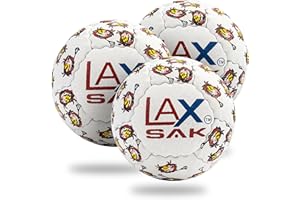 Lax Sak Soft Practice Lacrosse Balls, 3 Pack - Same Weight & Size as a Regulation Lacrosse Balls, Great for Indoor & Outdoor Practices, Less Bounce & Minimal Rebounds