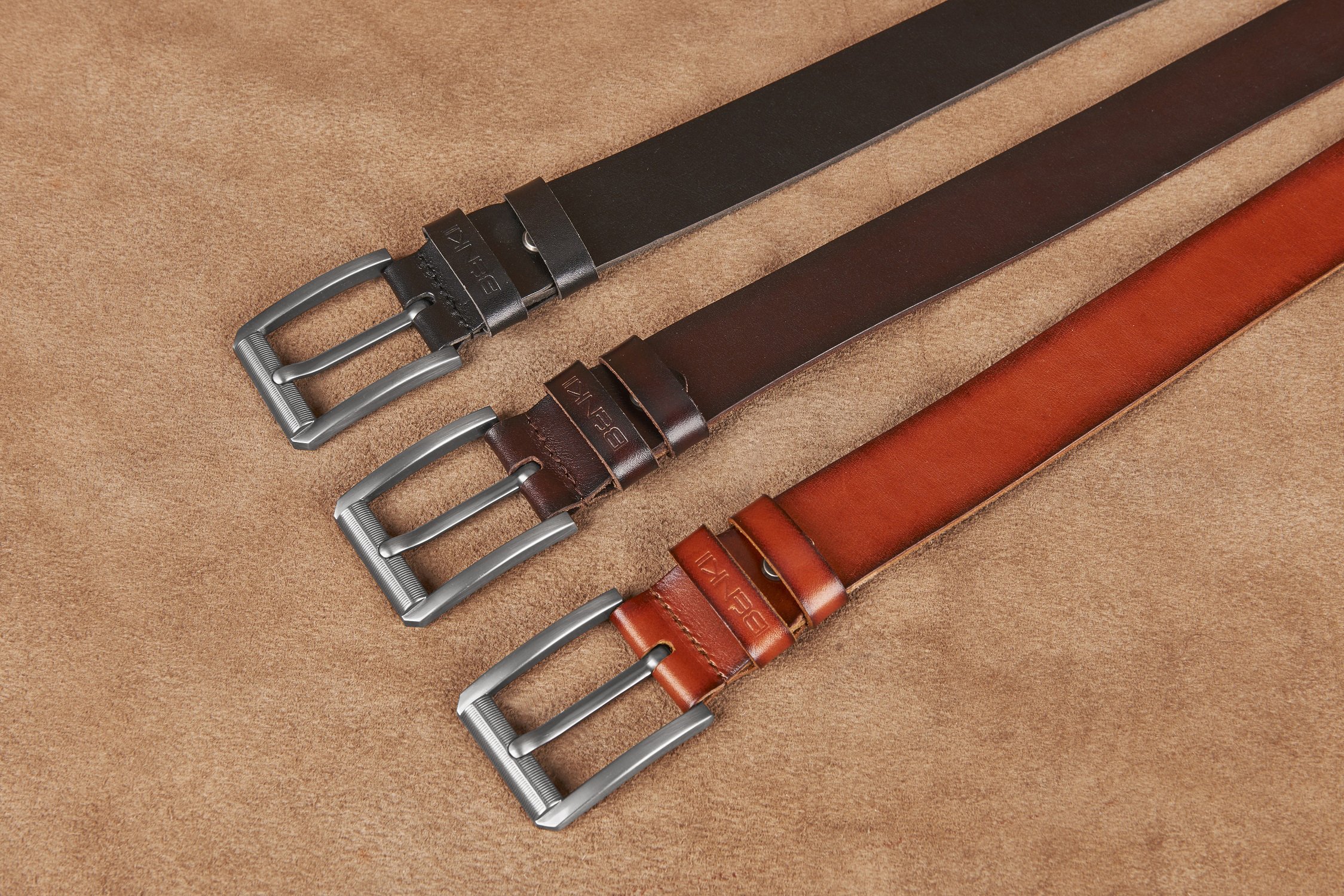 Belts for Men Full Grain Men's Genuine Leather Belt Trimmed to Fit