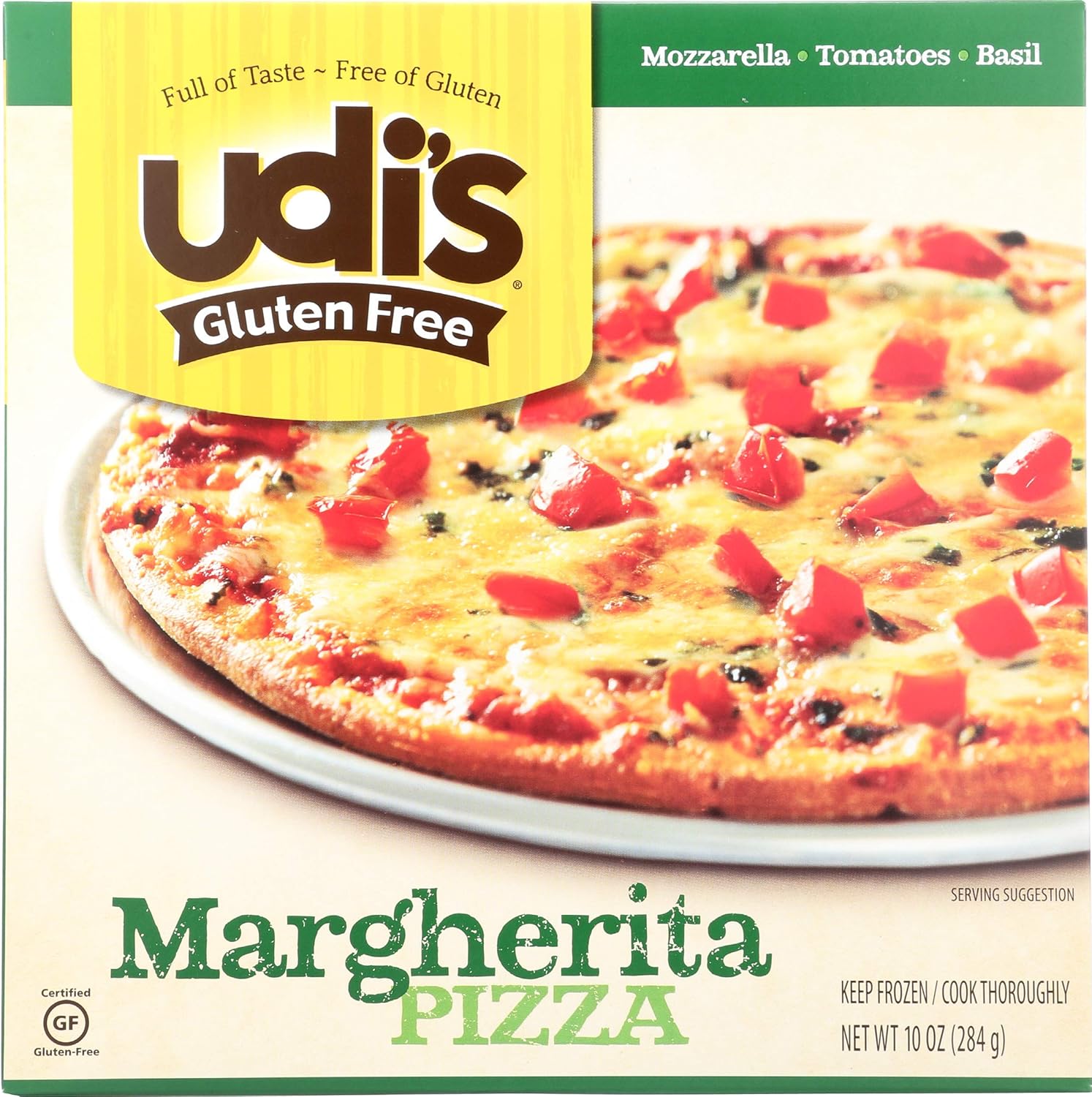 Udi S Gluten Free Margherita Gourmet Pizza Frozen 10 Ounce Amazon Com Grocery Gourmet Food