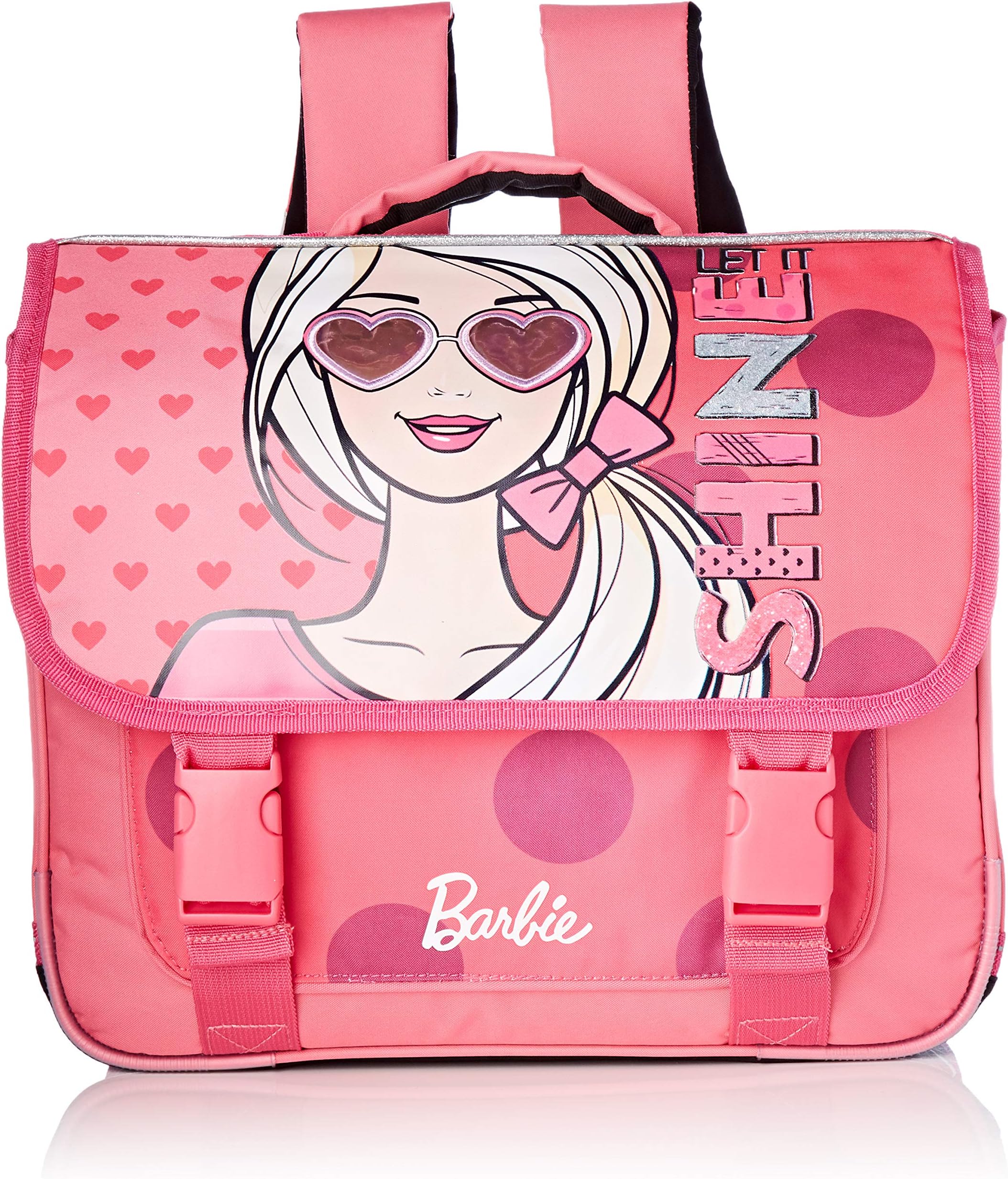 Bagtrotter BAREI10GLASS Barbie Glass Schoolbag, Size-38 x 14 x 33 cm, Colour-Pink