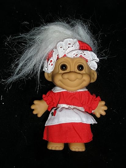 Amazon Com Russ Berrie My Lucky Mrs Claus 6 Troll Doll White
