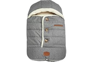 JJ Cole - Urban Bundleme, Canopy Style Bunting Bag to Protect Baby from Cold & Winter Weather in Car Seats & Strollers, Graphite, Infant, Grey