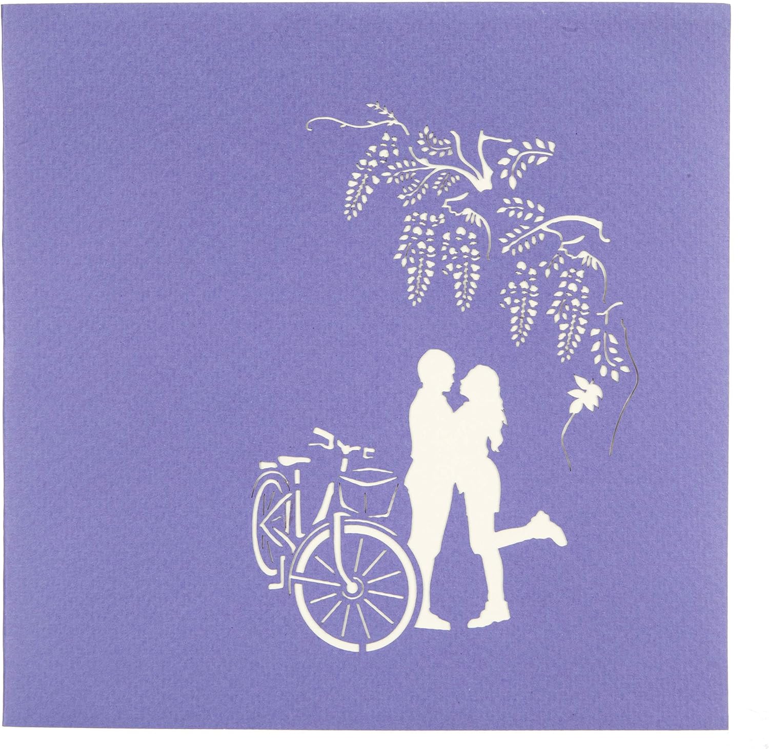 Cardology - Wisteria Pop-Up, Purple/Lavender/Pink, 15cm x 15cm - Image 3