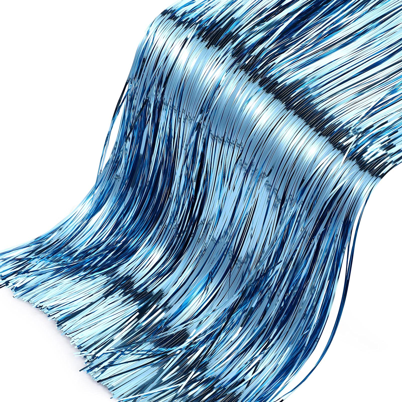 2500 Strands Decorations Tinsel Garland Tinsel Foil Fringe Icicles for Christmas Home Holiday Decor Birthday Graduation Supplies (Lake Blue)