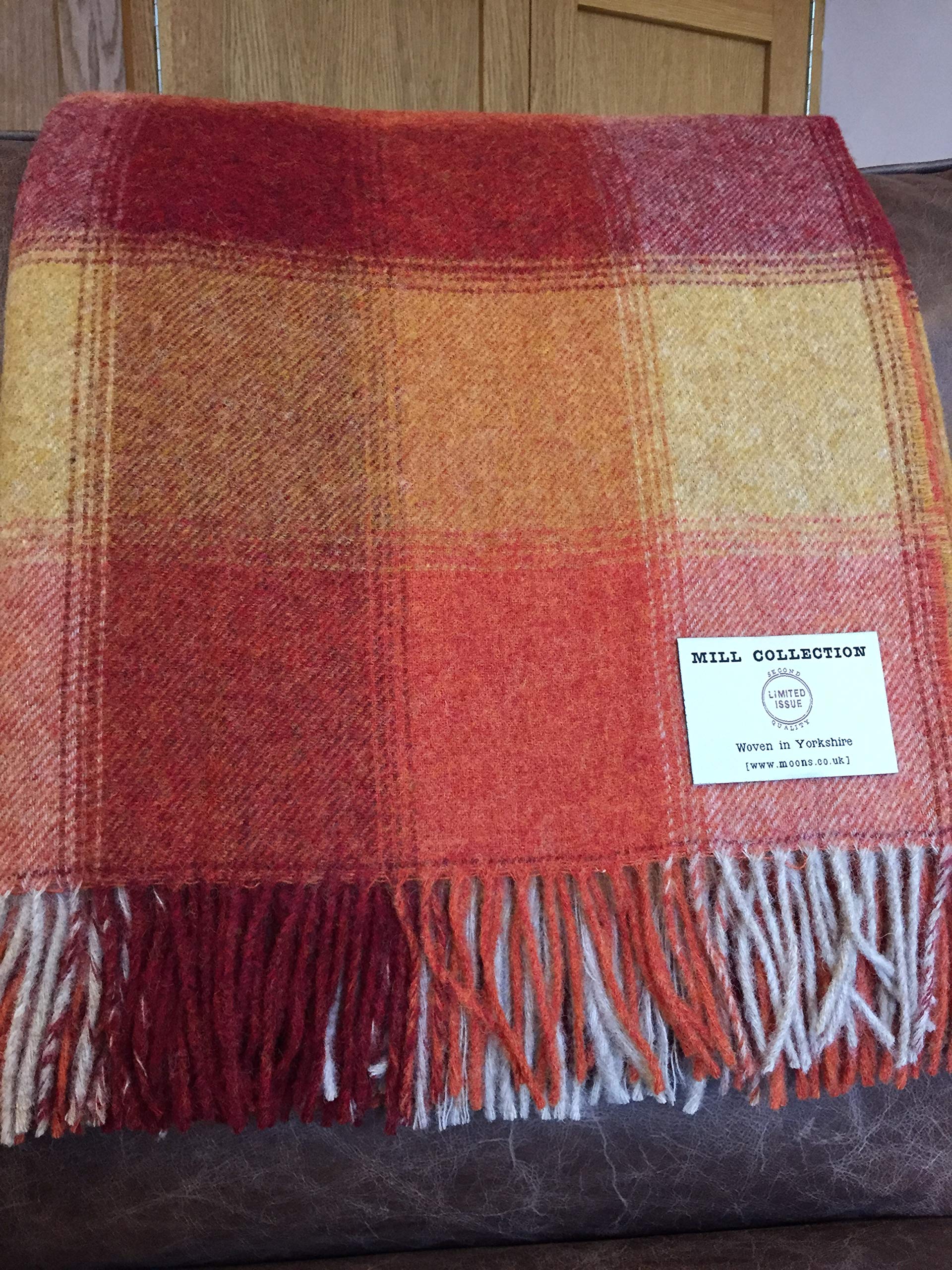 Bronte By Moon Windowpane Check Rust Red 100 Wool Throw Factory Slight Seconds Mill Collection Buy Online In Aruba At Aruba Desertcart Com Productid 151400234