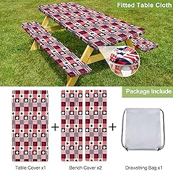 Picnic Table Cover with Bench Covers Camping