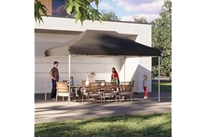 BUPPLEE 10x15FT Pop Up Canopy Tent,Easy Up Instant Outdoor Beach Shade Canopy with Roller Bag and 4 Canopy Sandbags,Waterproof Portable Sports Shelter Canopy for Garden,Party Patio,Deck