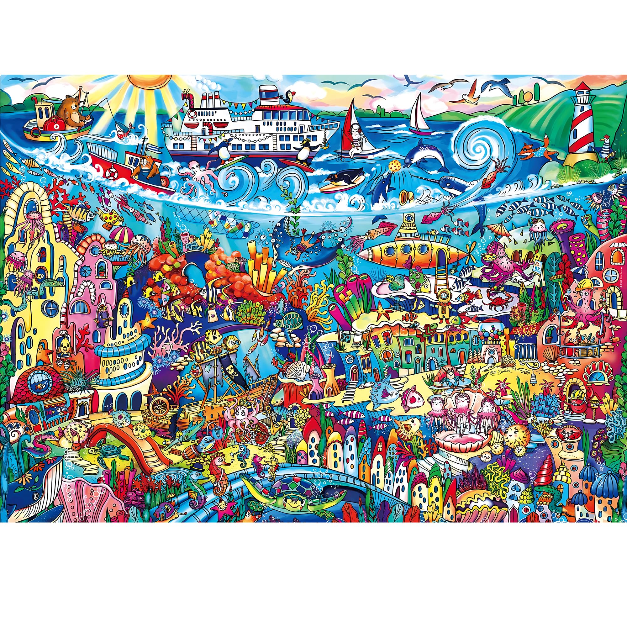 CREAFOMIFE 1000 Piece Jigsaw Puzzle for Adults, Underwater World Hard Difficult Challenging Large Puzzle, Gift for Adult Puzzle Lovers （ 27.5 x 20 Inches ）