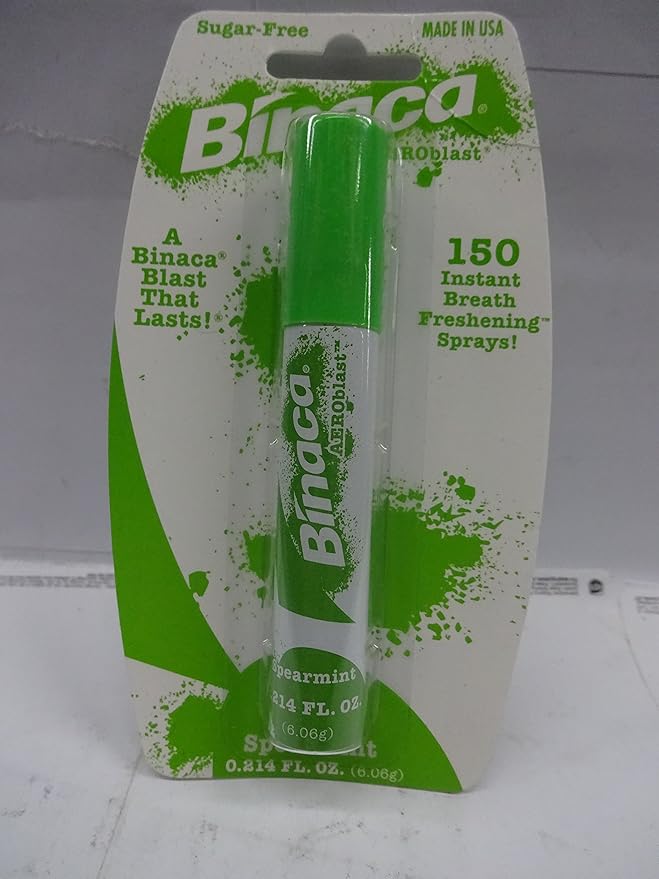 Binaca breath spray, spearmint 0.2 oz (Pack of 6) Amazon.ca Beauty