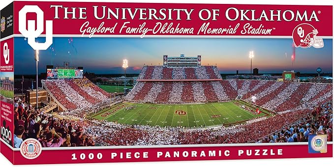 Amazon Com Masterpieces Ncaa Oklahoma Sooners Football Stadium Panoramic Jigsaw Puzzle 1000 Pieces 13 X 39 Jigsaw Puzzles Clothing masterpieces ncaa oklahoma sooners football stadium panoramic jigsaw puzzle 1000 pieces 13 x 39