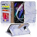 Galaxy s8 Case, Arae [Wrist Strap] Flip Folio