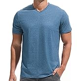 VEIISAR Premium V Neck T Shirts for Men - Modern Fitted Tees Vneck Undershirts