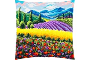 BRVSK Provence. Needlepoint Kit. Throw Pillow 16×16 Inches. Printed Tapestry Canvas, European Quality