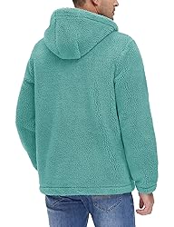 MAGCOMSEN Men's Sherpa Fleece Jacket Zip Up Hoodie