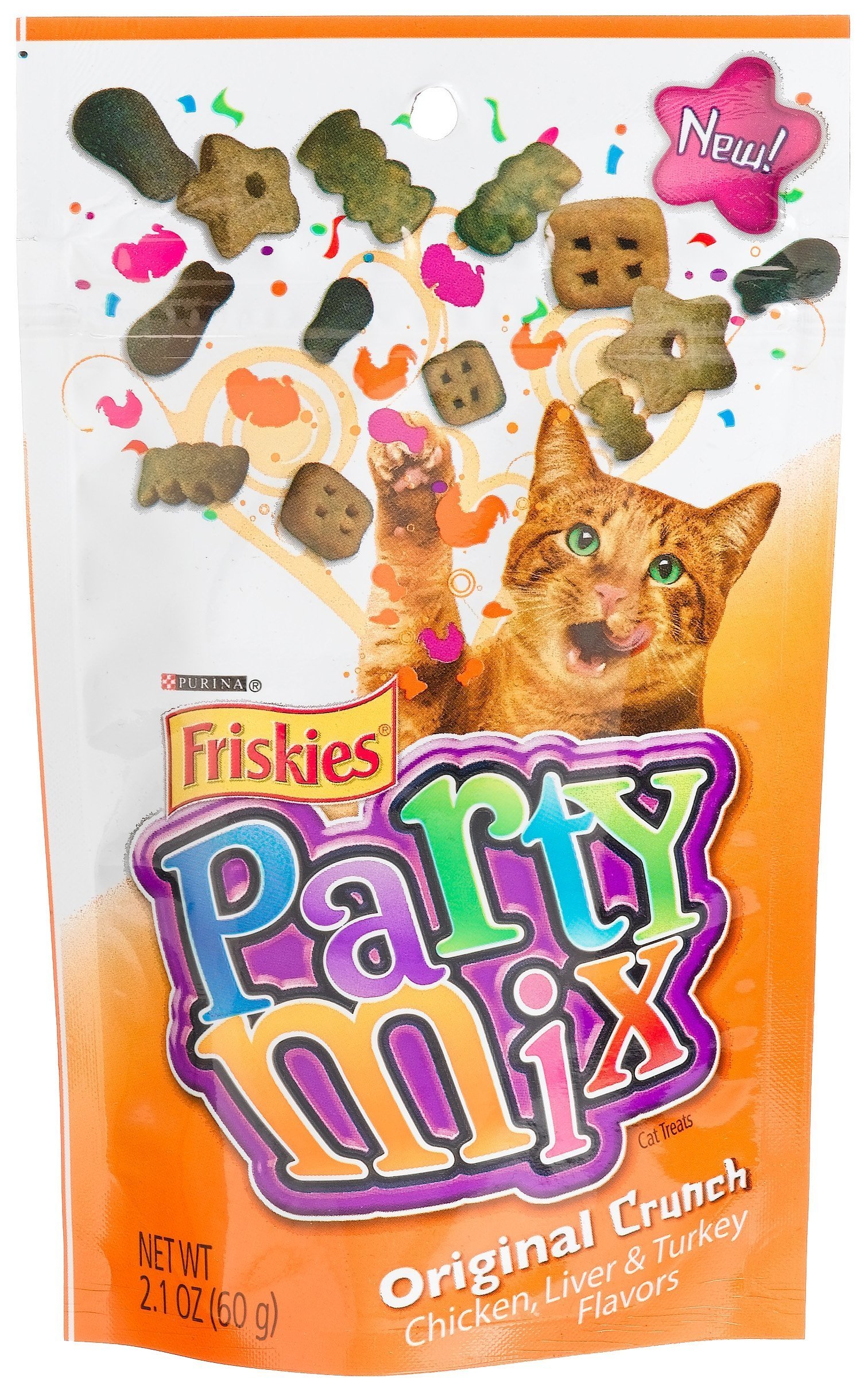 Friskies Party Mix Cat Treats, Original Crunch, Chicken, Liver & Turkey